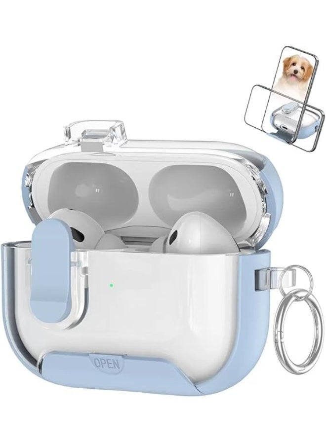 فكرة Fekra لحافظة Airpods Pro 3، حافظات بأقفال أمان لـ Apple Airpod Pro 3 (2025) مع حامل هاتف وحماية من السقوط غطاء حافظة Air pods Pro3 للرجال والنساء مع سلسلة مفاتيح - Image 3